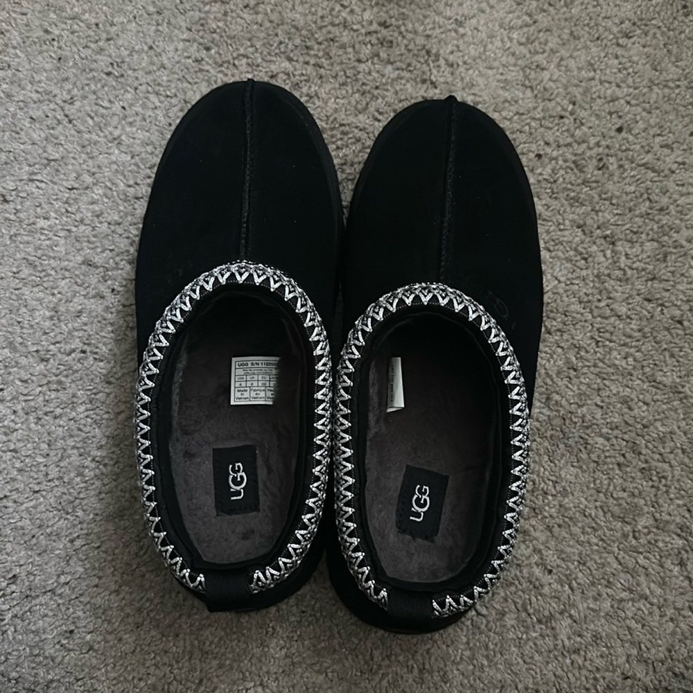 UGG Women's Black Slippers with Silver Accents